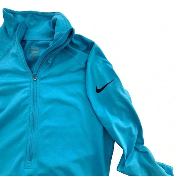 Nike Blue Pro Medium Dri Fit Half Zip Pullover Running Jacket, Size Medium - Picture 6 of 14
